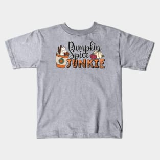 Pumpkin Spice Junkie Kids T-Shirt